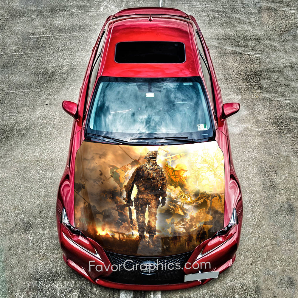 US Army Itasha Car Vinyl Hood Wrap Decal Sticker