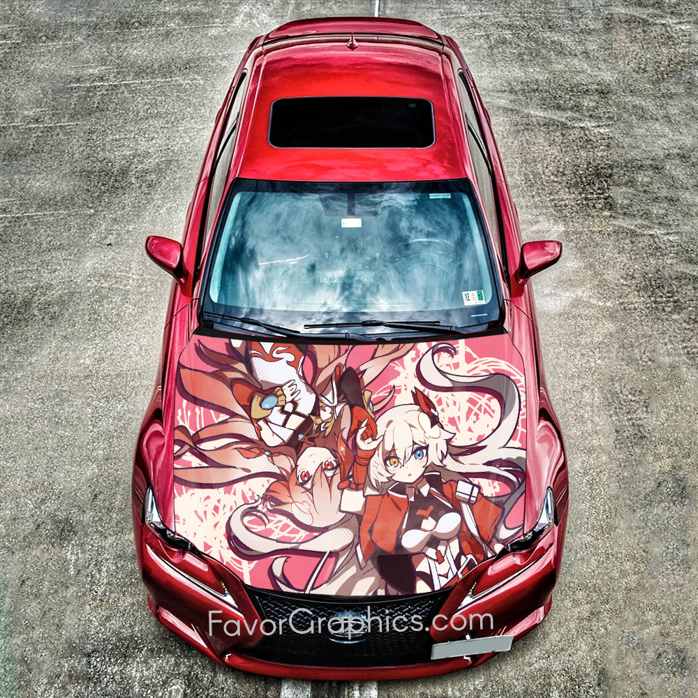 Kiana Kaslana Itasha Car Vinyl Hood Wrap Decal Sticker