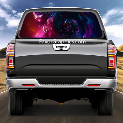 Outer Space Planet Rear Window Perforated Graphic Vinyl Decal Car Truck UTV