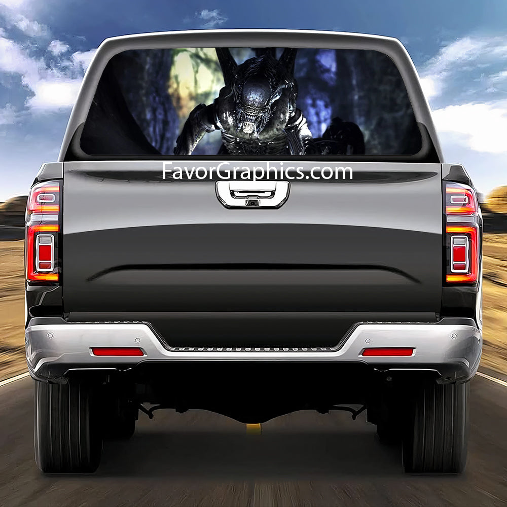 Xenomorph Rear Window Perforated Graphic Vinyl Decal Car