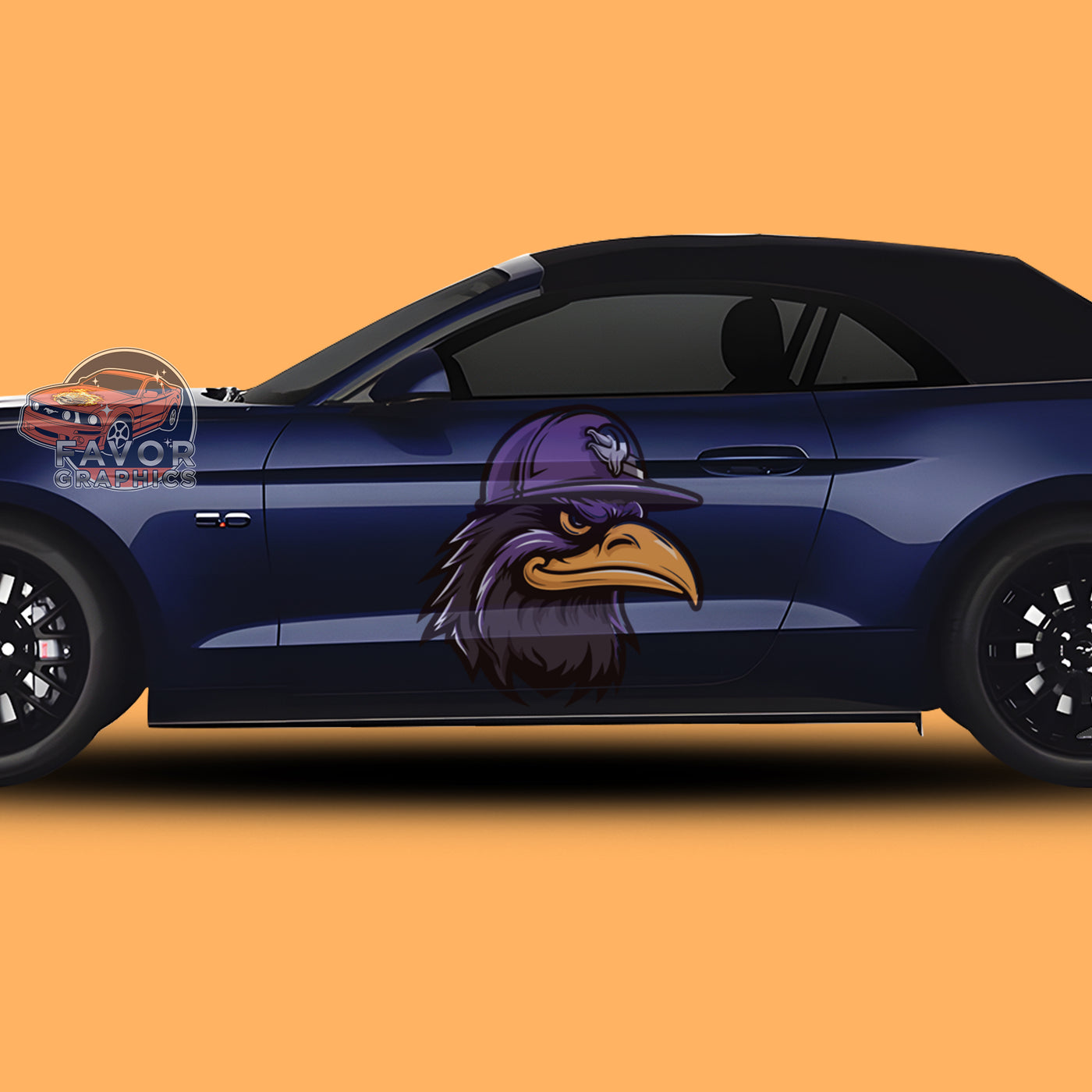 Baltimore Ravens Itasha Car Side Door Decal Vinyl Sticker