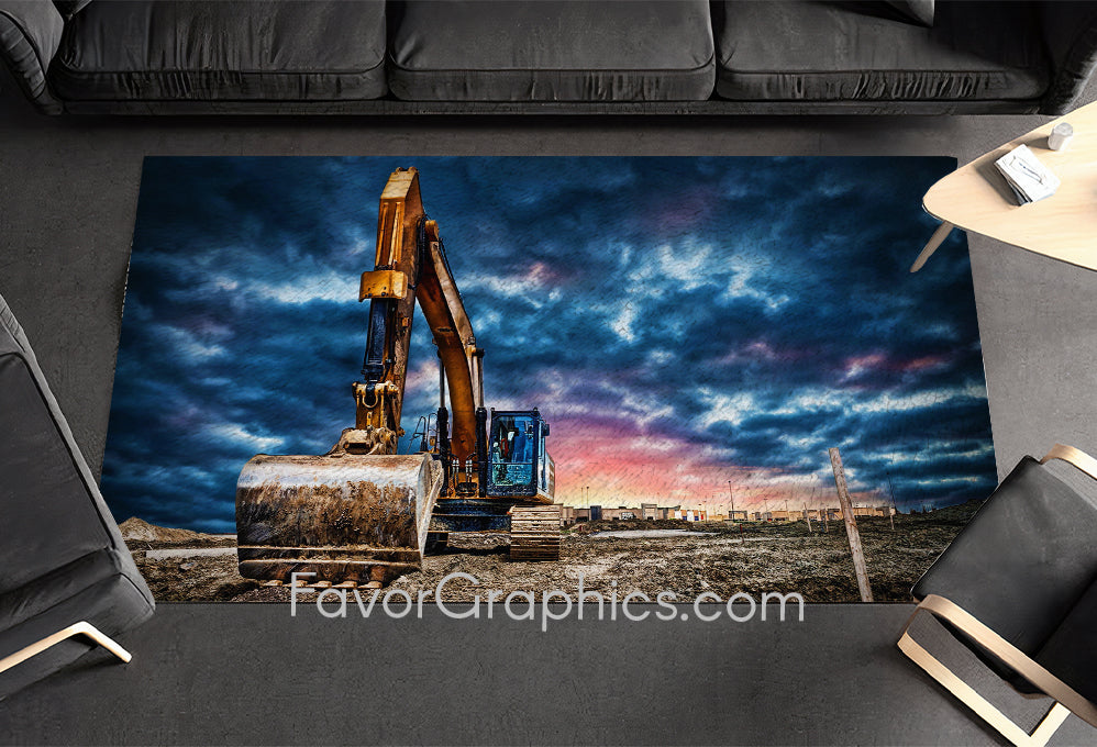 Excavator Home Bedroom Decor Rug Carpet Mat