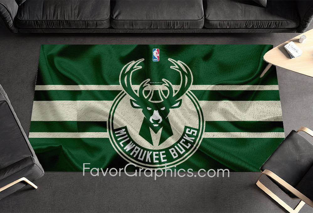 Milwaukee Bucks Home Bedroom Decor Rug Carpet Mat