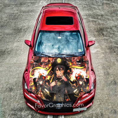 Hu Tao Genshin Impact Itasha Car Vinyl Hood Wrap Decal Sticker