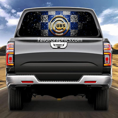 Chicago Cubs Rear Window Perforated Graphic Vinyl Decal Car