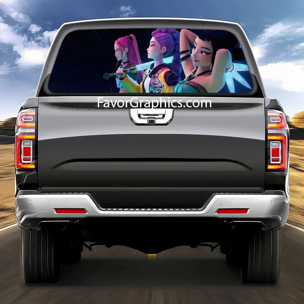 Huntrix HUNTR/X Kpop Demon Hunters Rear Window Perforated Vinyl Car Truck