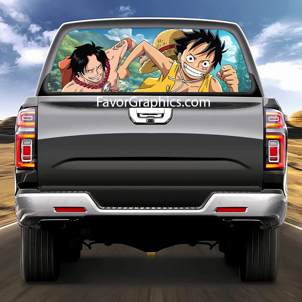 Monkey D. Luffy Rear Window Perforated Graphic Vinyl Decal Car