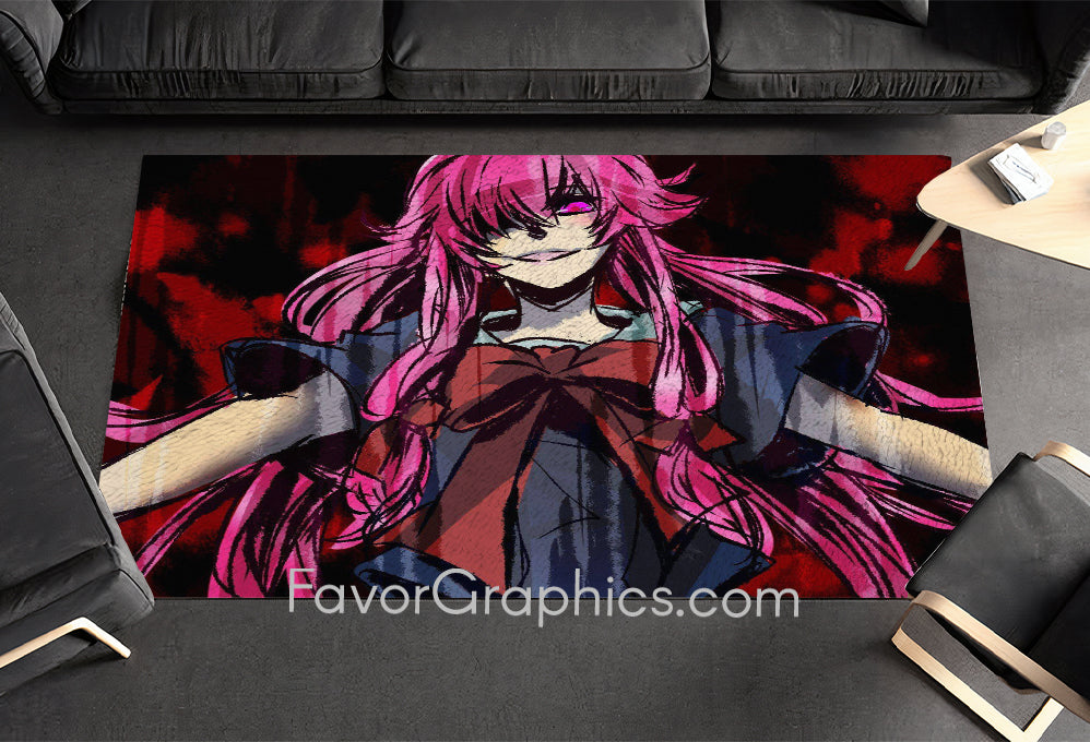 Yuno Gasai Home Bedroom Decor Rug Carpet Mat