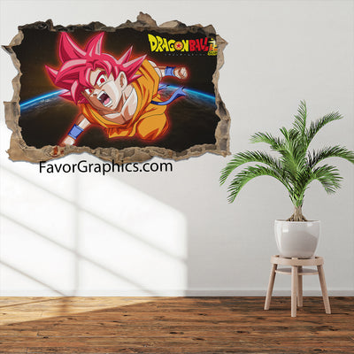 Goku Super Saiyan God Vinyl Wall Art Decal Sticker Poster Print Mural