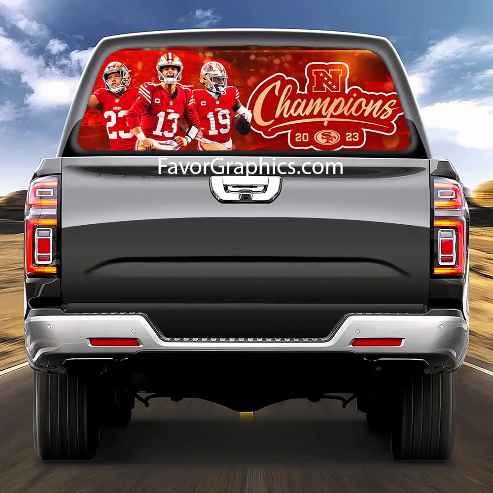 San Francisco 49ers Rear Window Perforated Graphic Vinyl Decal Car Truck UTV