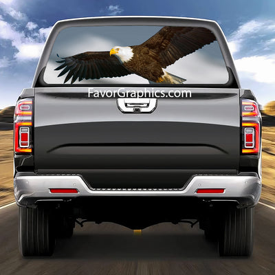 Bald Eagle Rear Window Perforated Graphic Vinyl Decal Car Truck UTV