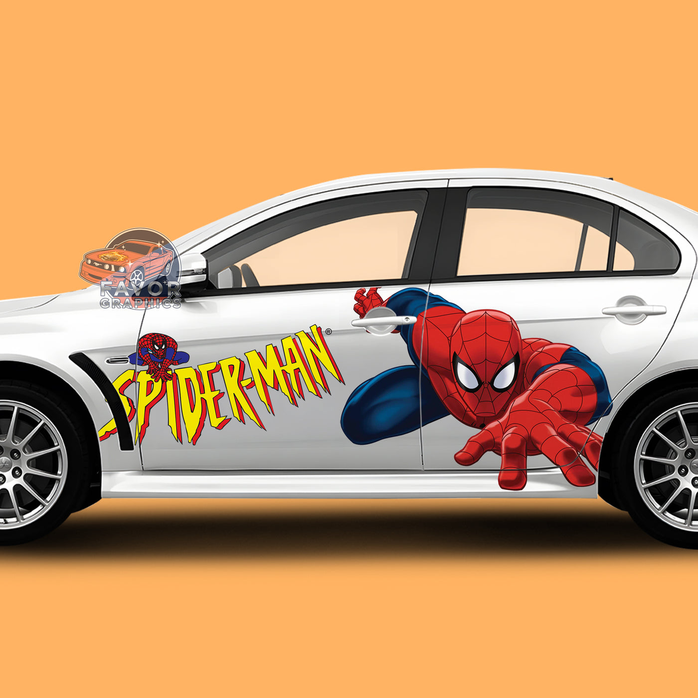 Spider-Man Itasha Car Side Door Decal Vinyl Sticker