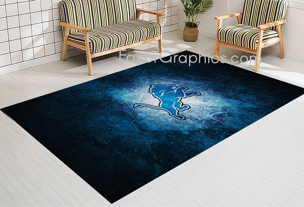 Detroit Lions Home Bedroom Decor Rug Carpet Mat