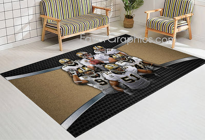 New Orleans Saints Home Bedroom Decor Rug Carpet Mat