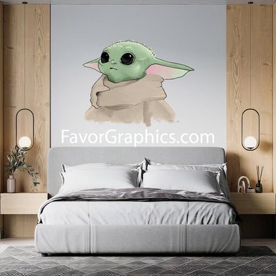 Baby Yoda Home Room Wall Vinyl Decal Sticker Mural Poster