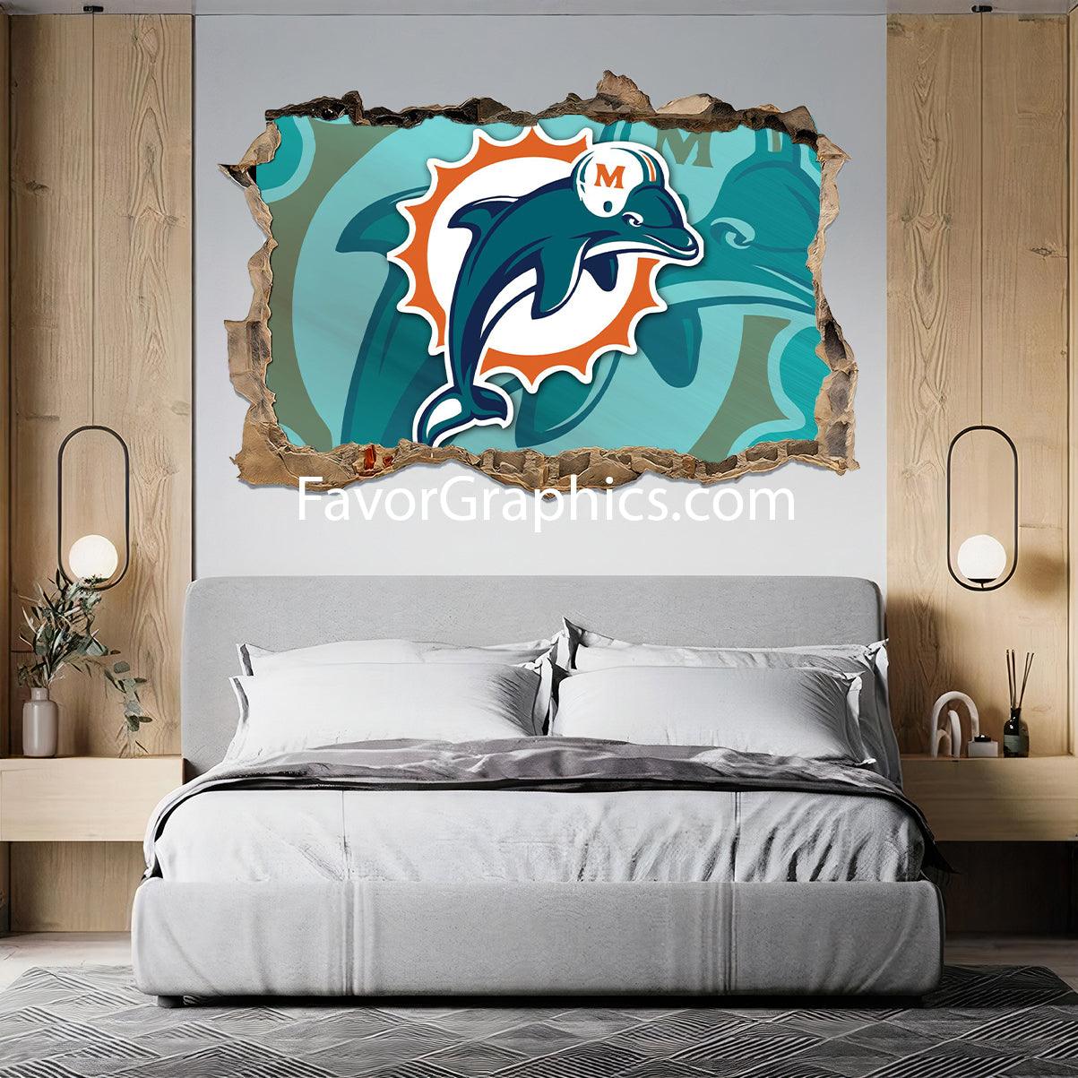 Miami Dolphins Vinyl Wall Art Decal Sticker Poster Print Mural