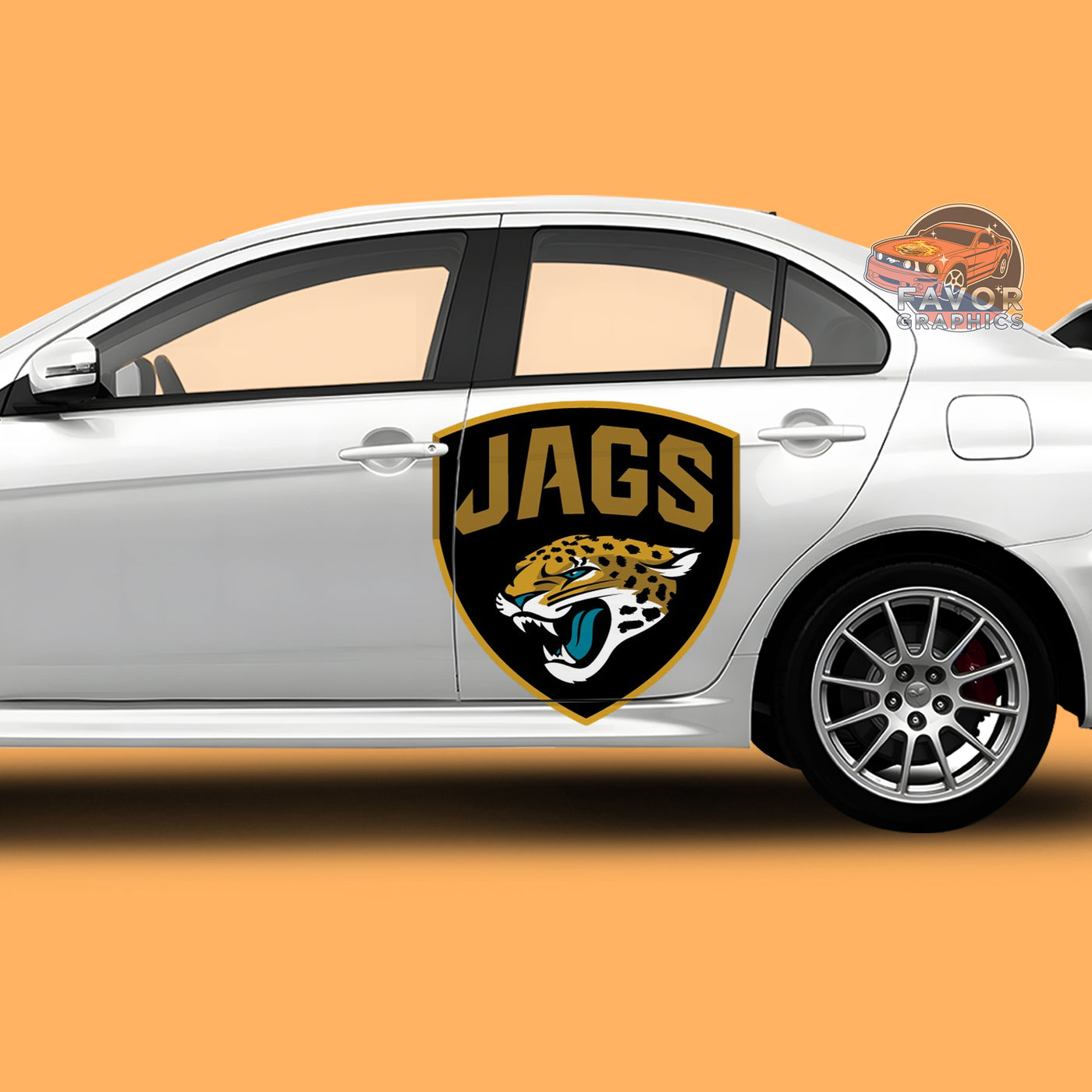 Jacksonville Jaguars Itasha Car Side Door Decal Vinyl Sticker