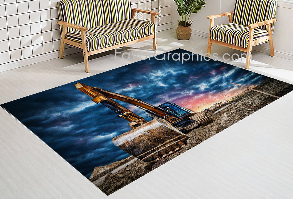 Excavator Home Bedroom Decor Rug Carpet Mat