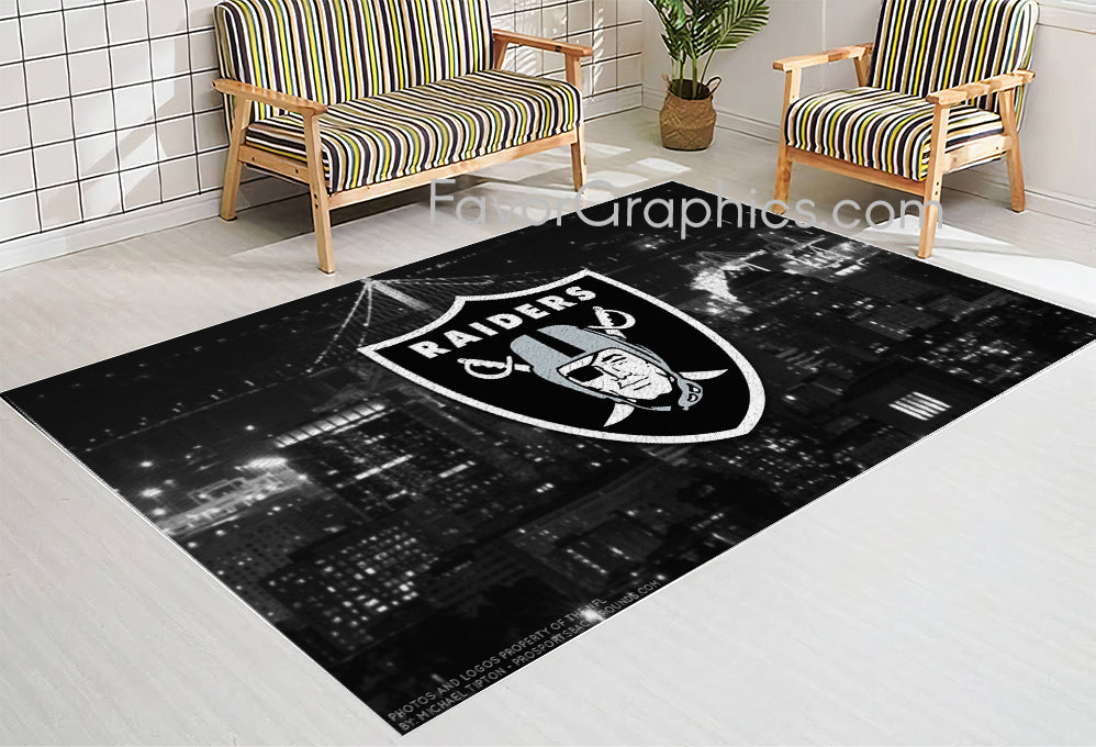 Las Vegas Raiders Home Bedroom Decor Rug Carpet Mat