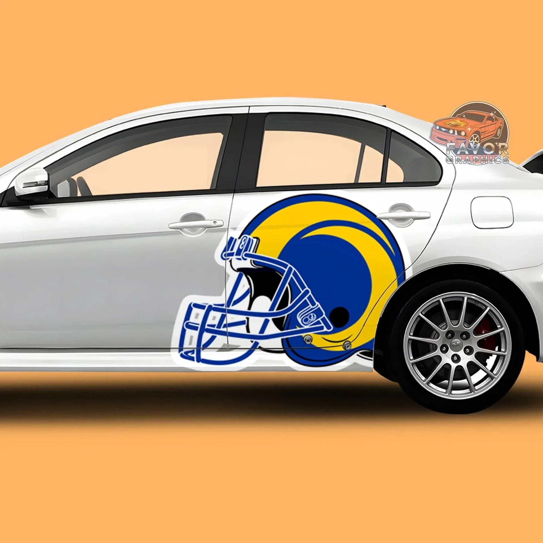 Texas Rams Decal Los Angeles Rams Itasha Car Side Door Decal Vinyl Sticker – Favor Graphics