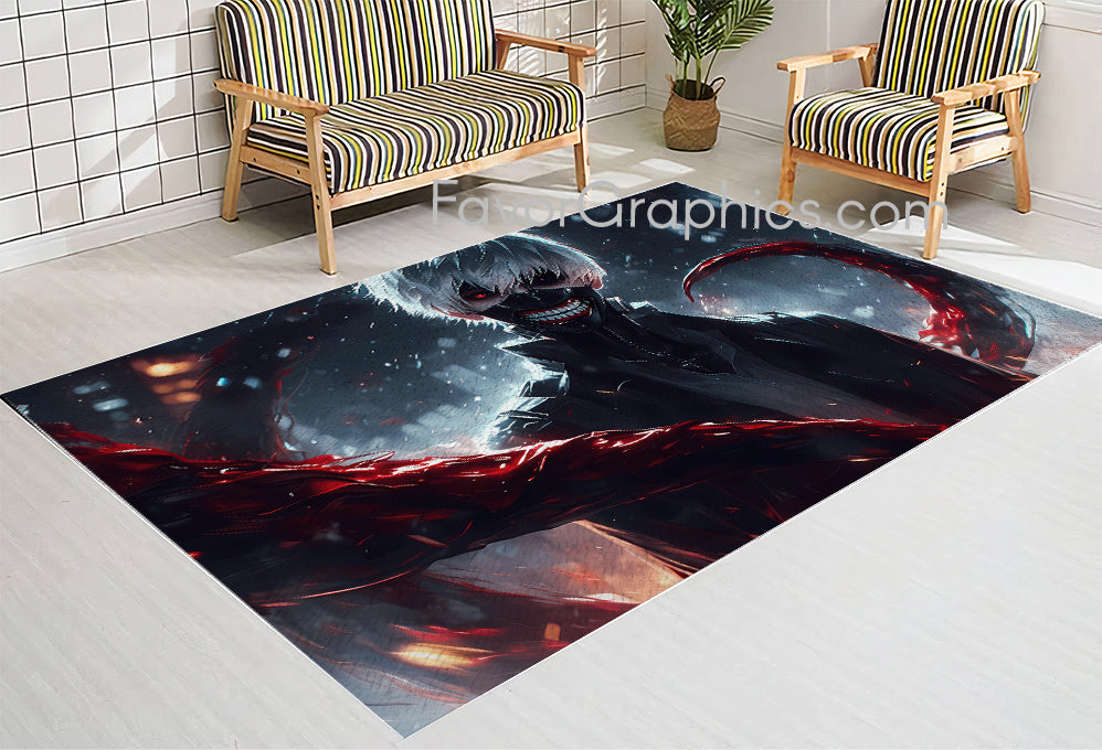 Kaneki Ken Tokyo Ghoul Home Bedroom Decor Rug Carpet Mat