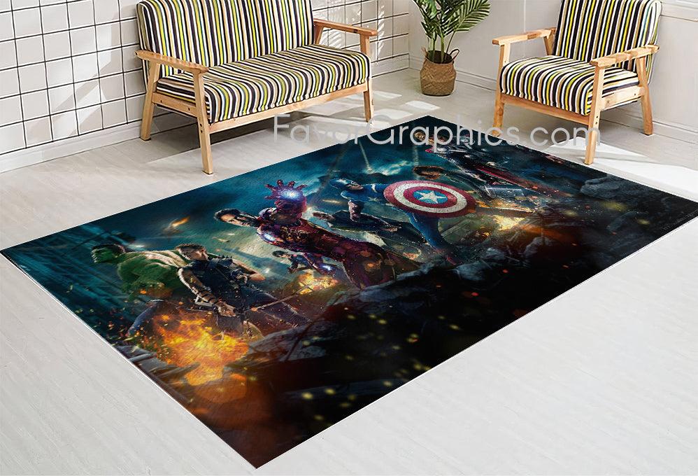 Avengers Superheroes Home Bedroom Decor Rug Carpet Mat