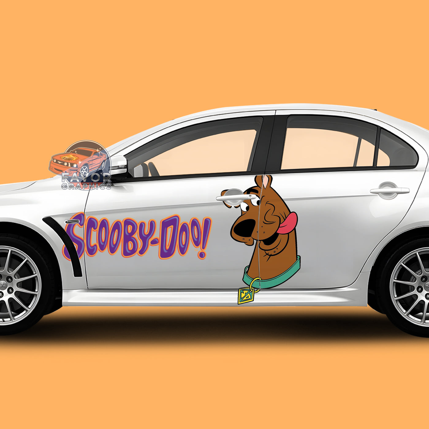 Scooby Doo Itasha Car Side Door Decal Vinyl Sticker