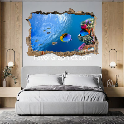 Butterflyfish Vinyl Wall Art Decal Sticker Poster Print Mural