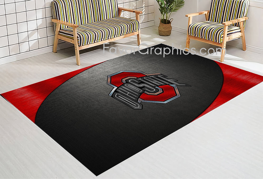 Ohio State Buckeyes Home Bedroom Decor Rug Carpet Mat