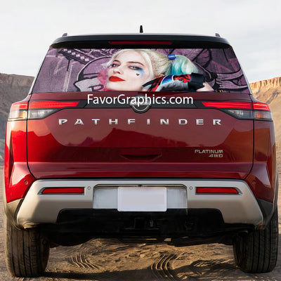 Harley Quinn Rear Window Perforated Graphic Vinyl Decal Car Truck UTV