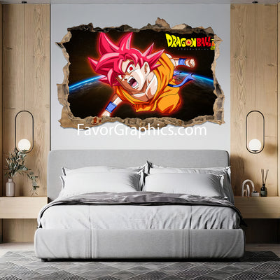 Goku Super Saiyan God Vinyl Wall Art Decal Sticker Poster Print Mural