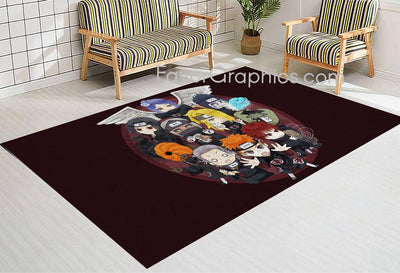 Akatsuki Naruto Home Bedroom Decor Rug Carpet Mat