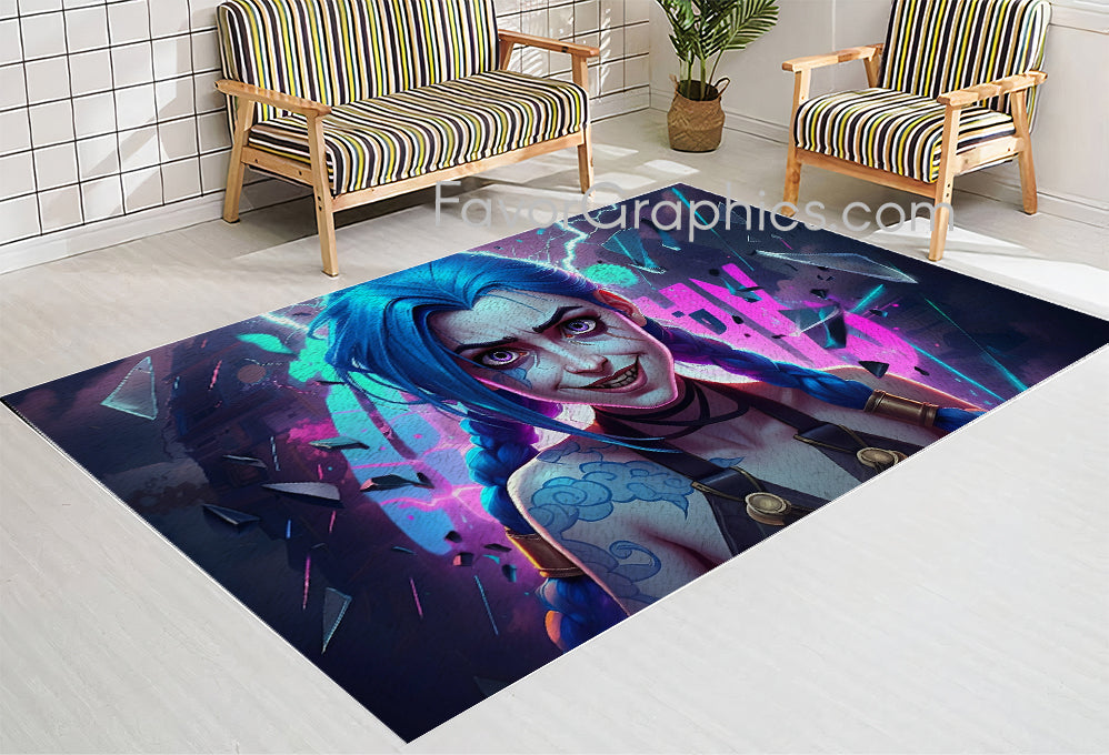 Jinx (League Of Legends) Home Bedroom Decor Rug Carpet Mat