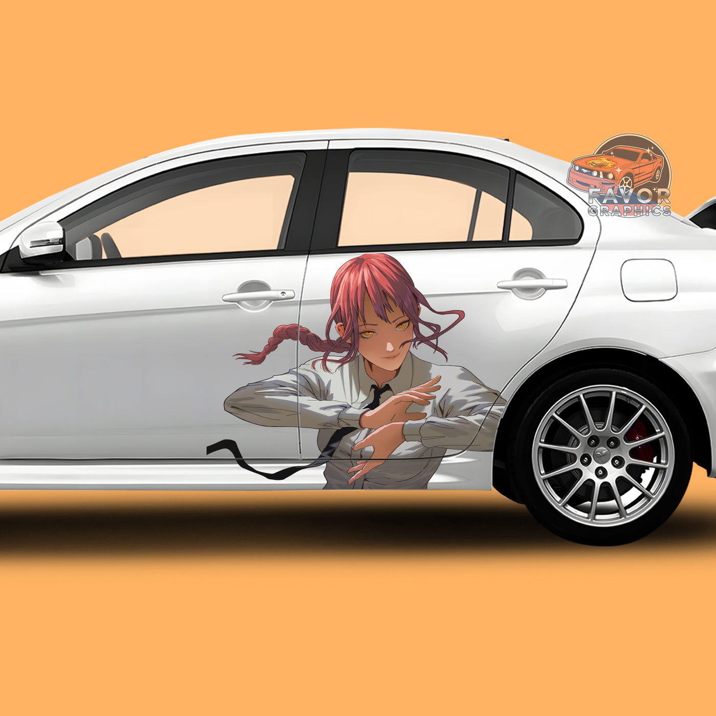 Makima Chainsaw Man Itasha Car Side Door Decal Vinyl Sticker