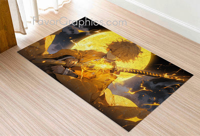 Zenitsu Agatsuma Home Bedroom Decor Rug Carpet Mat