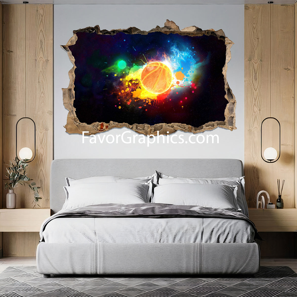 Basketball Vinyl Wall Art Decal Sticker Poster Print Mural