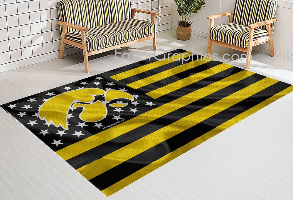 Iowa Hawkeyes Home Bedroom Decor Rug Carpet Mat