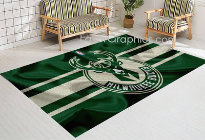 Milwaukee Bucks Home Bedroom Decor Rug Carpet Mat