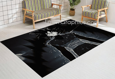 Black Goku Home Bedroom Decor Rug Carpet Mat