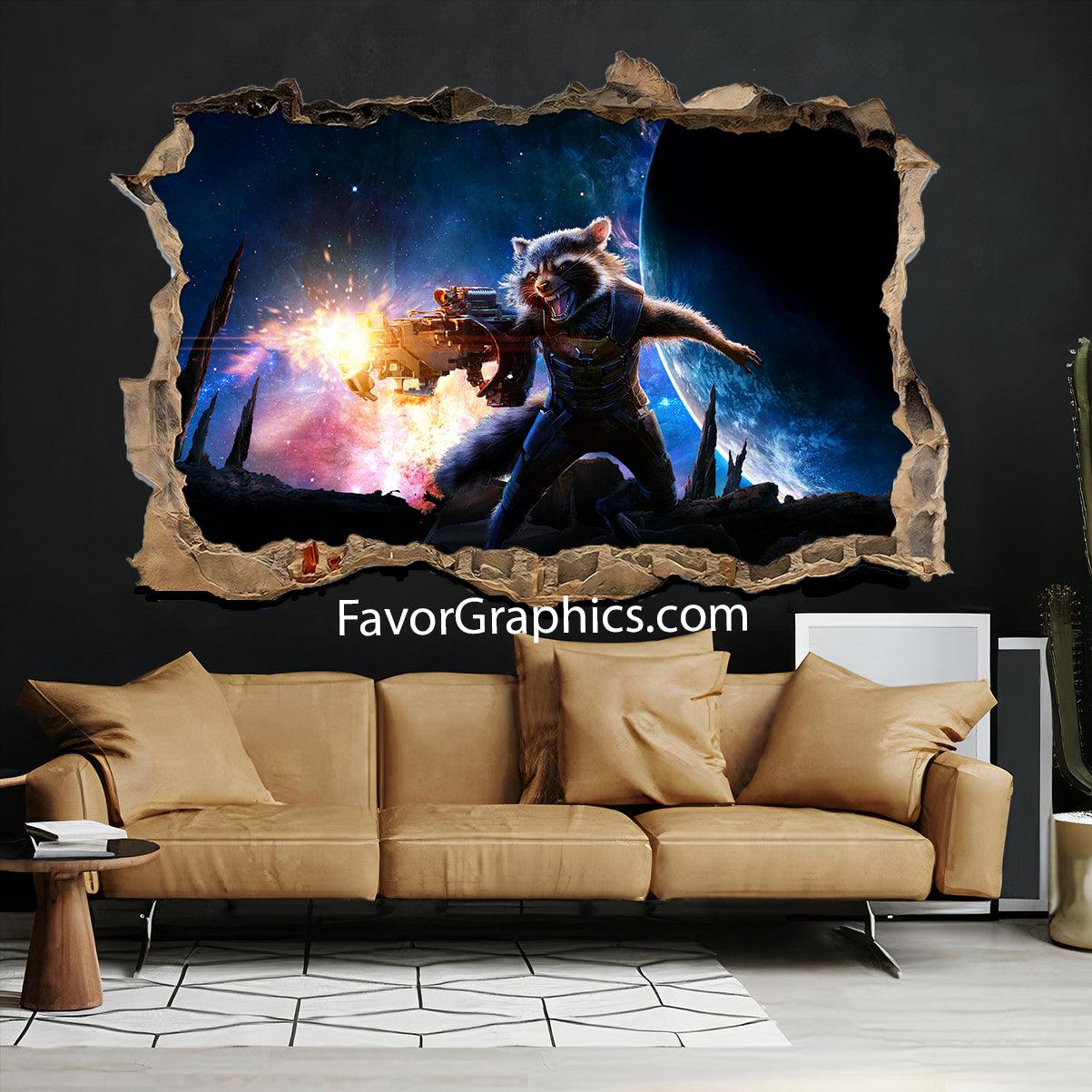 Rocket Raccoon Vinyl Wall Art Decal Sticker Poster Print Mural