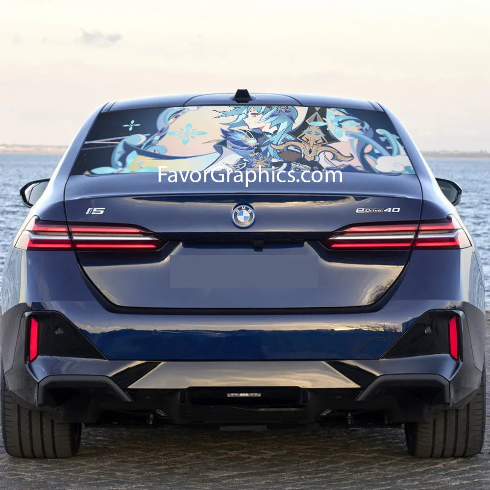 Eula (Genshin impact) Rear Window Perforated Graphic Vinyl Decal Car Truck UTV