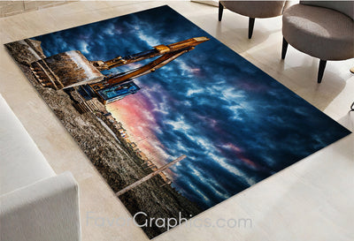 Excavator Home Bedroom Decor Rug Carpet Mat