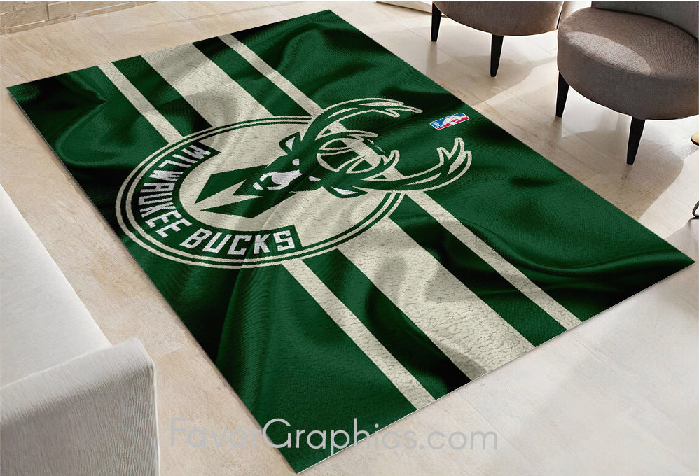 Milwaukee Bucks Home Bedroom Decor Rug Carpet Mat