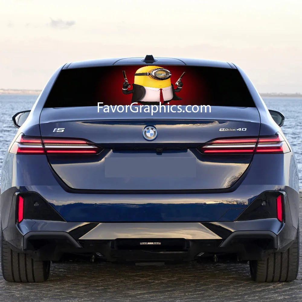 Minion Rear Window Perforated Graphic Vinyl Decal Car Truck UTV