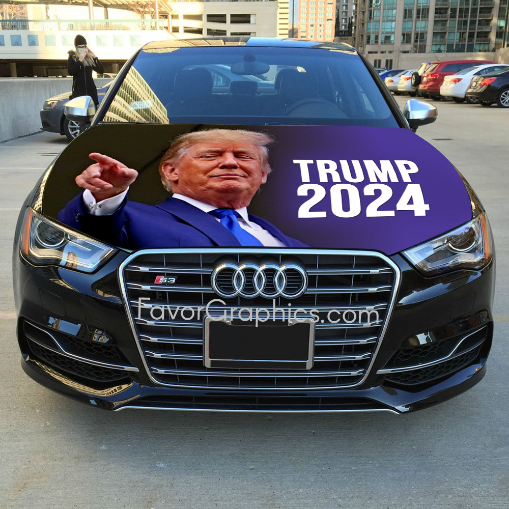 Shooting Make Me Stronger Donald Trump Itasha Car Vinyl Hood Wrap Decal Sticker