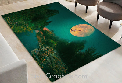 Full Moon Home Bedroom Decor Rug Carpet Mat