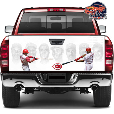 Cincinnati Reds Tailgate Wraps For Trucks SUV Vinyl Wrap