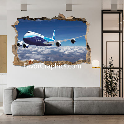 Boeing 747 Airplane Vinyl Wall Art Decal Sticker Poster Print Mural