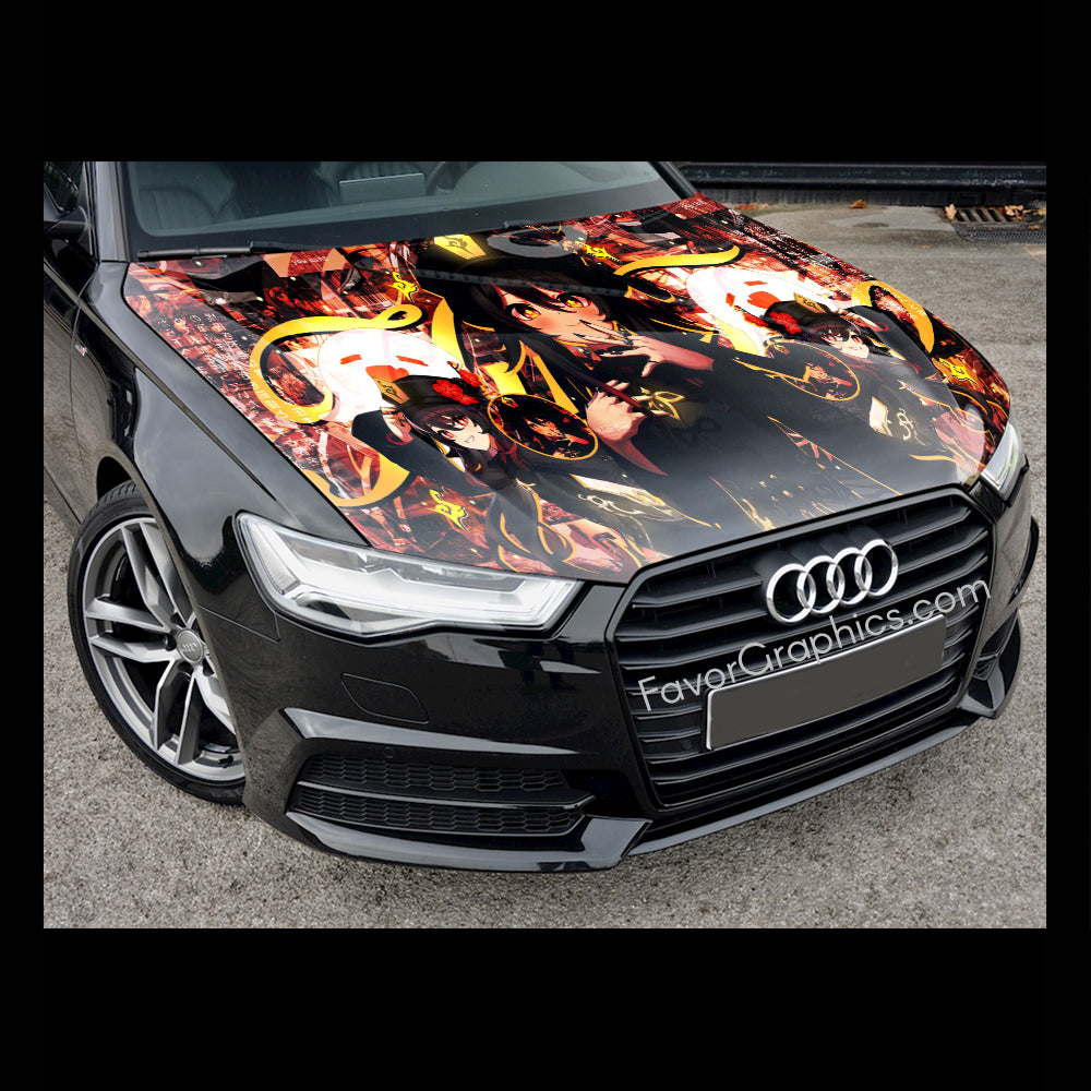 Hu Tao Genshin Impact Itasha Car Vinyl Hood Wrap Decal Sticker