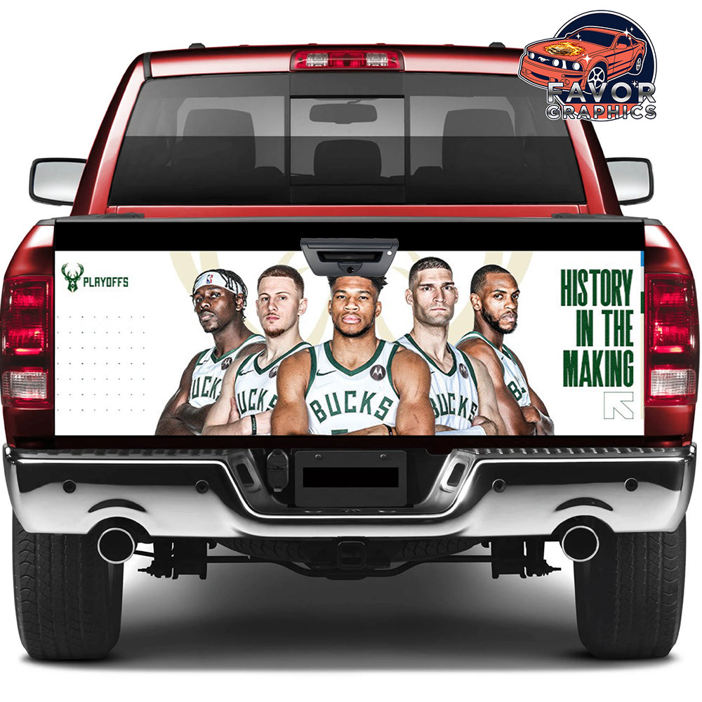 Milwaukee Bucks Tailgate Wraps For Trucks SUV Vinyl Wrap